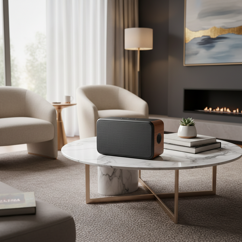 Living Room Ambient Speaker in luxury setting