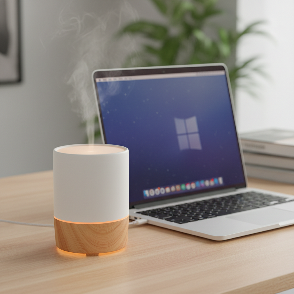 Portable USB Diffuser on desk